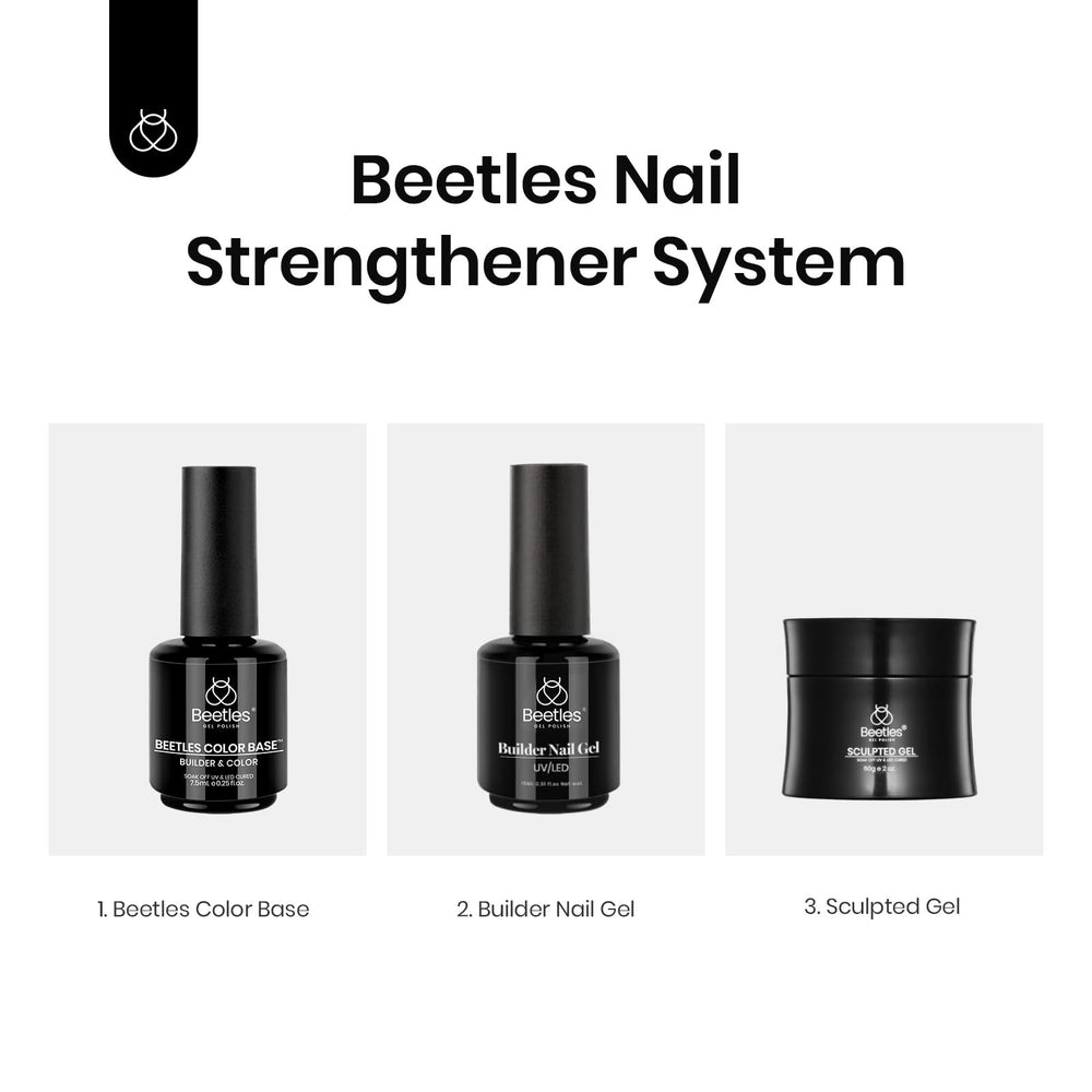 Beetles Nude Color Base Gel DIY manicure setup in home studio
