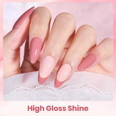 Beetles Nude Gel Polish brush and bottle demonstrating smooth, even color application.