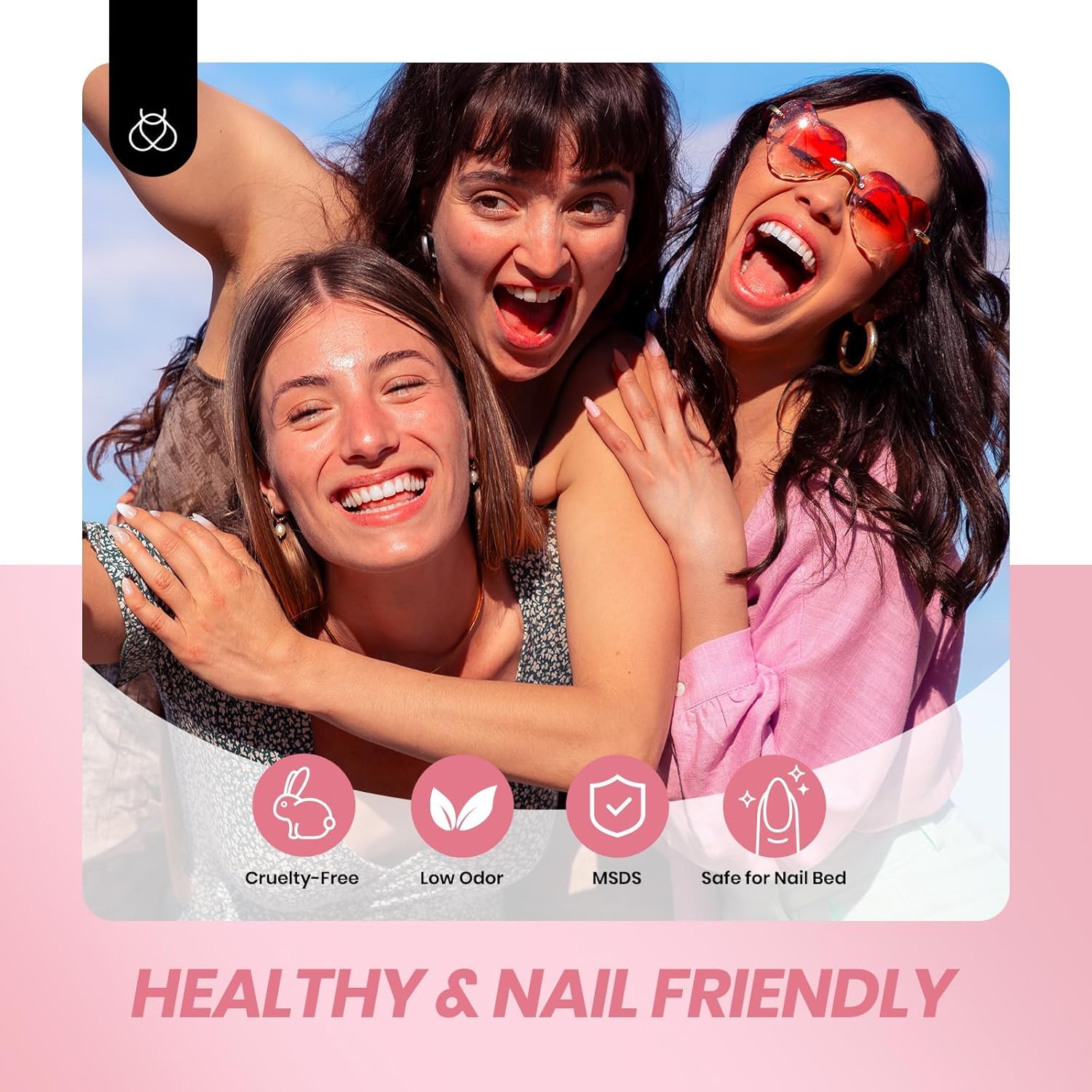 Beetles Nude Gel Nail Polish Set cruelty-free logo reinforces ethical choice