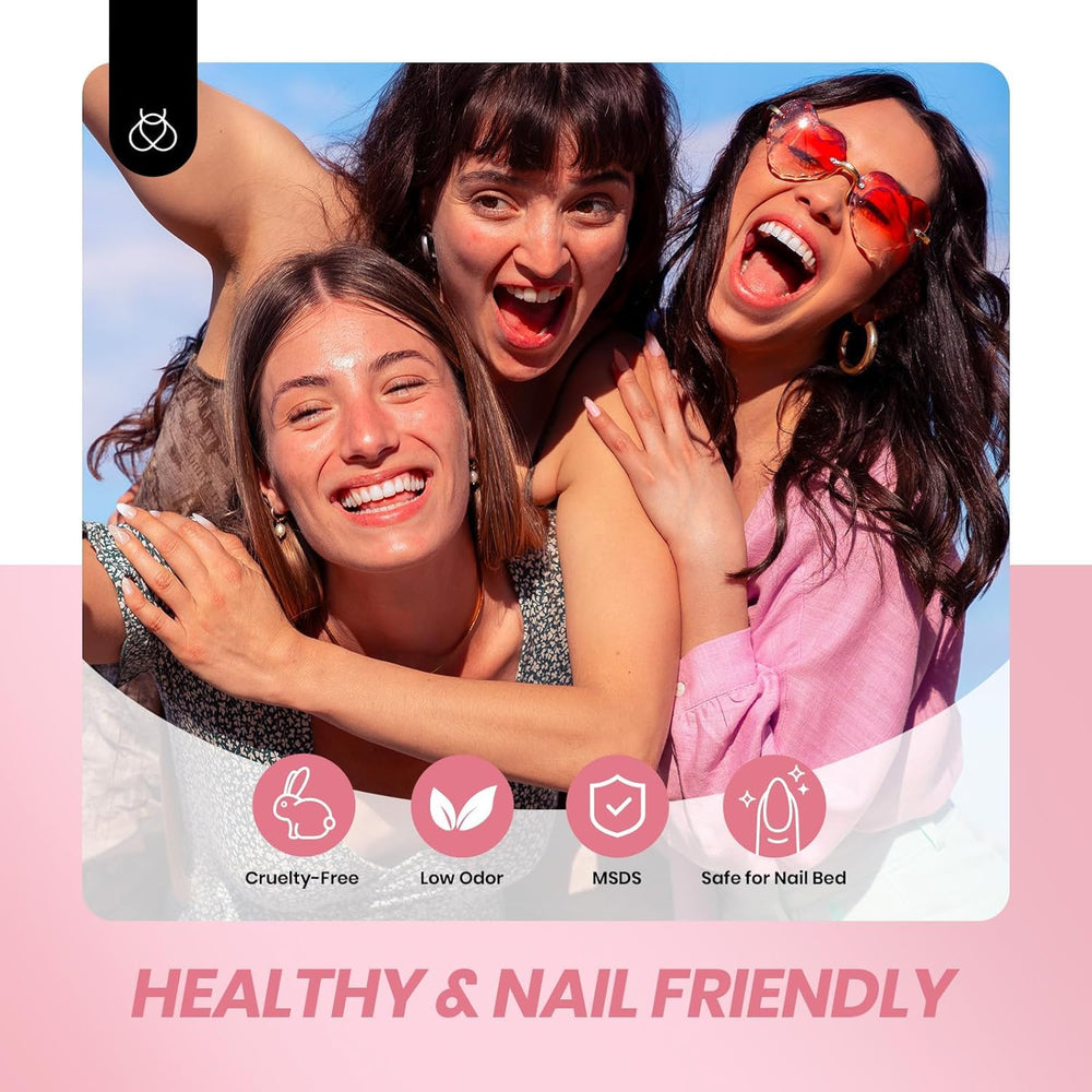 Beetles Nude Gel Nail Polish Set cruelty-free logo reinforces ethical choice