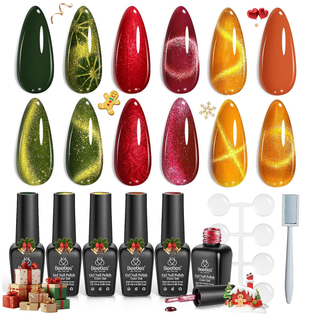 Beetles Gel Polish ojo de gato: brillo duradero para manicura.