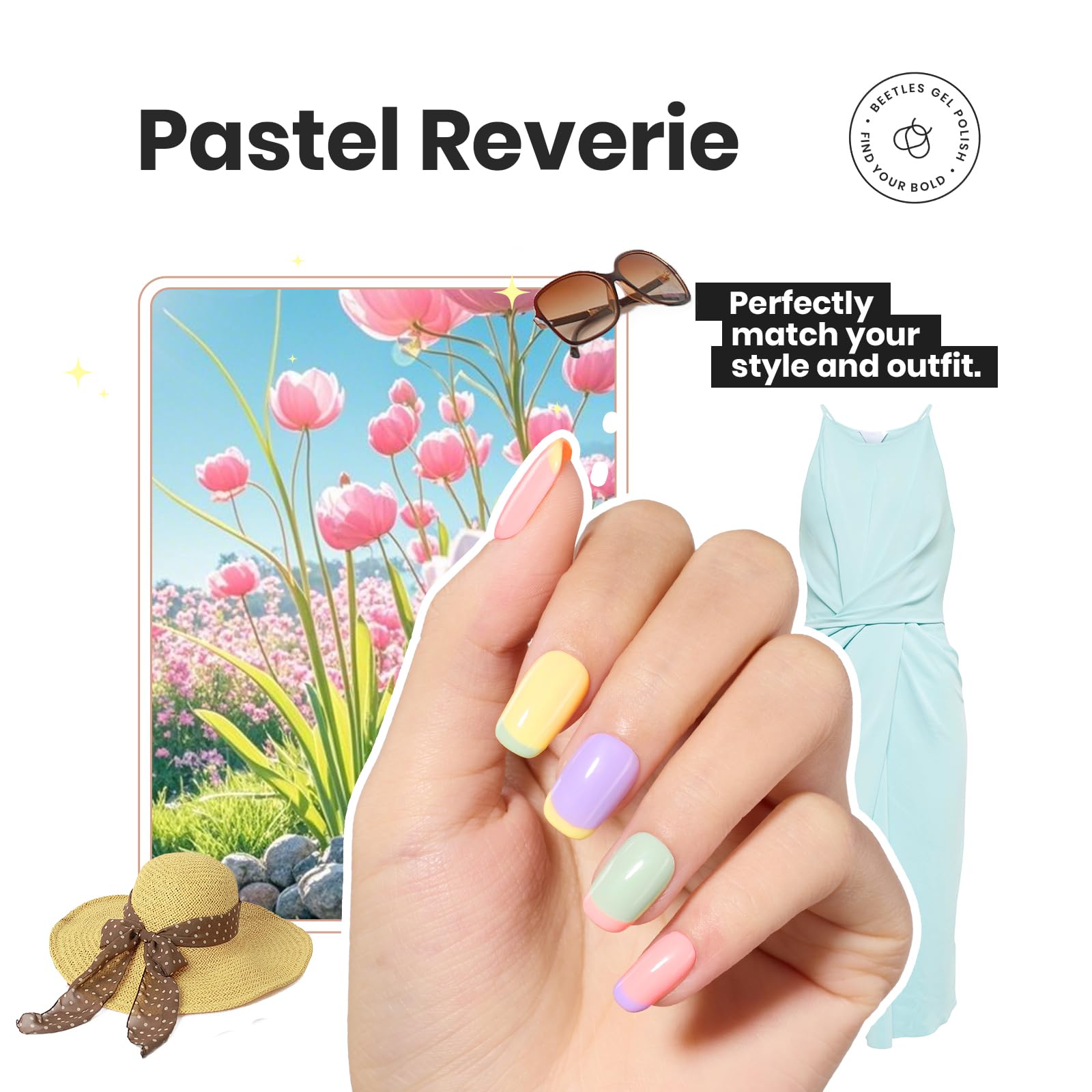 Beetles Pastel 6-colors collection ready for stylish seasonal nail art