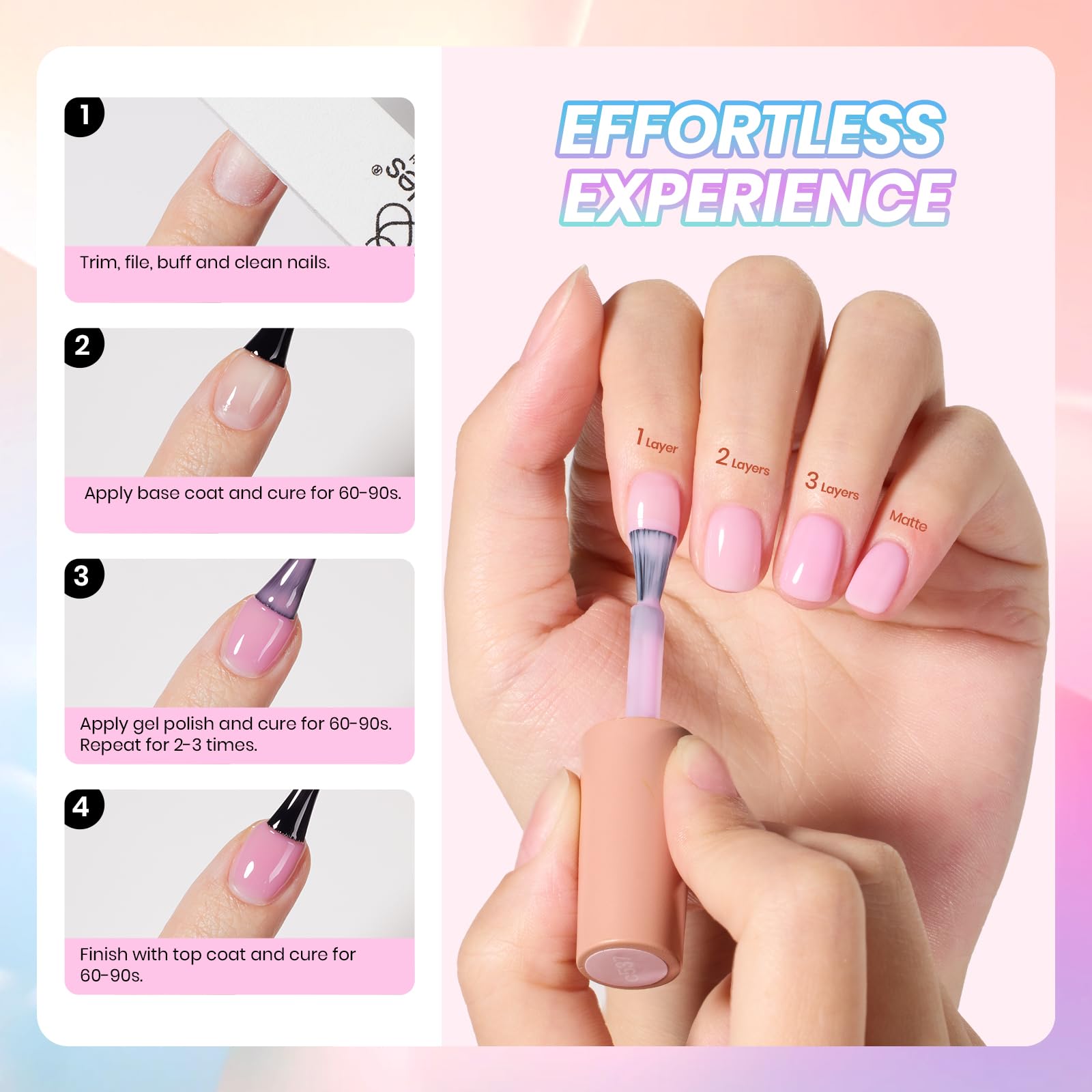 Beetles Pastel Gel Nail Polish bottle closeup with glossy finish cue