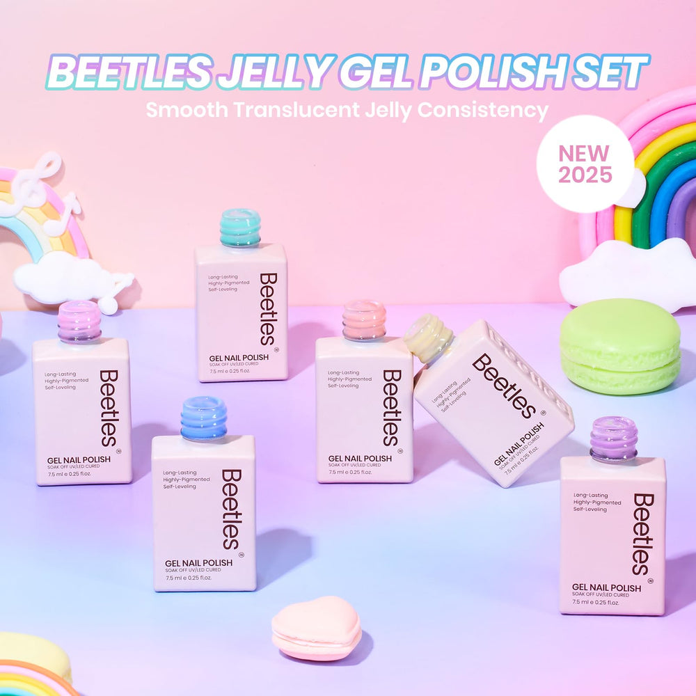Beetles Pastel Gel Nail Polish gloss shines after curing