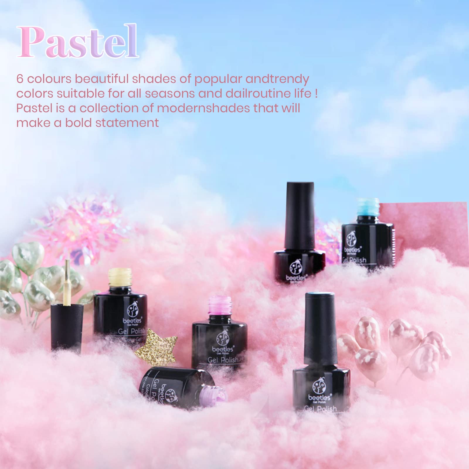 Beetles Pastel Gel Polish mint green bottle for smooth application and rich color