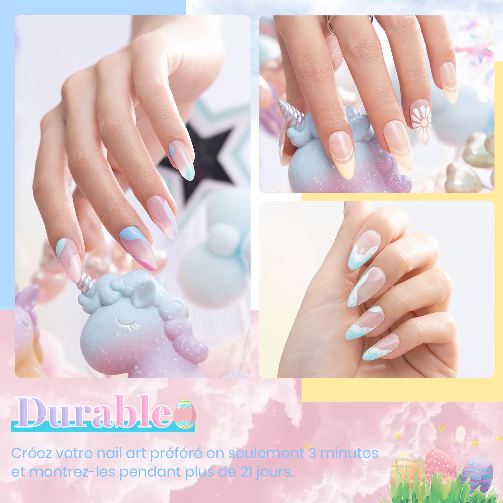 Beetles Pastel Gel Polish pastel blue bottle for fresh eye catching style