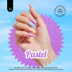 Beetles Pastel Gel Nail Polish Set pink bottles deliver soft romantic looks.
