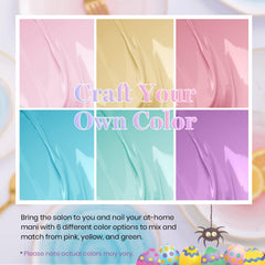 Beetles Pastel Gel Polish Set color swatches showing six hues for coordinated looks.