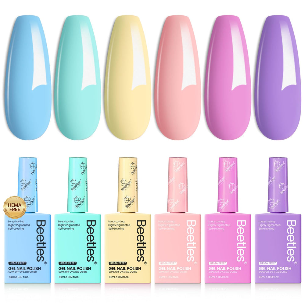 Beetles Pastel Gel Polish Yellow bottle for sunny, long-lasting manicure.