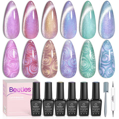 Beetles pearl cat-eye gel palette shows customizable nail effects for chic nails.