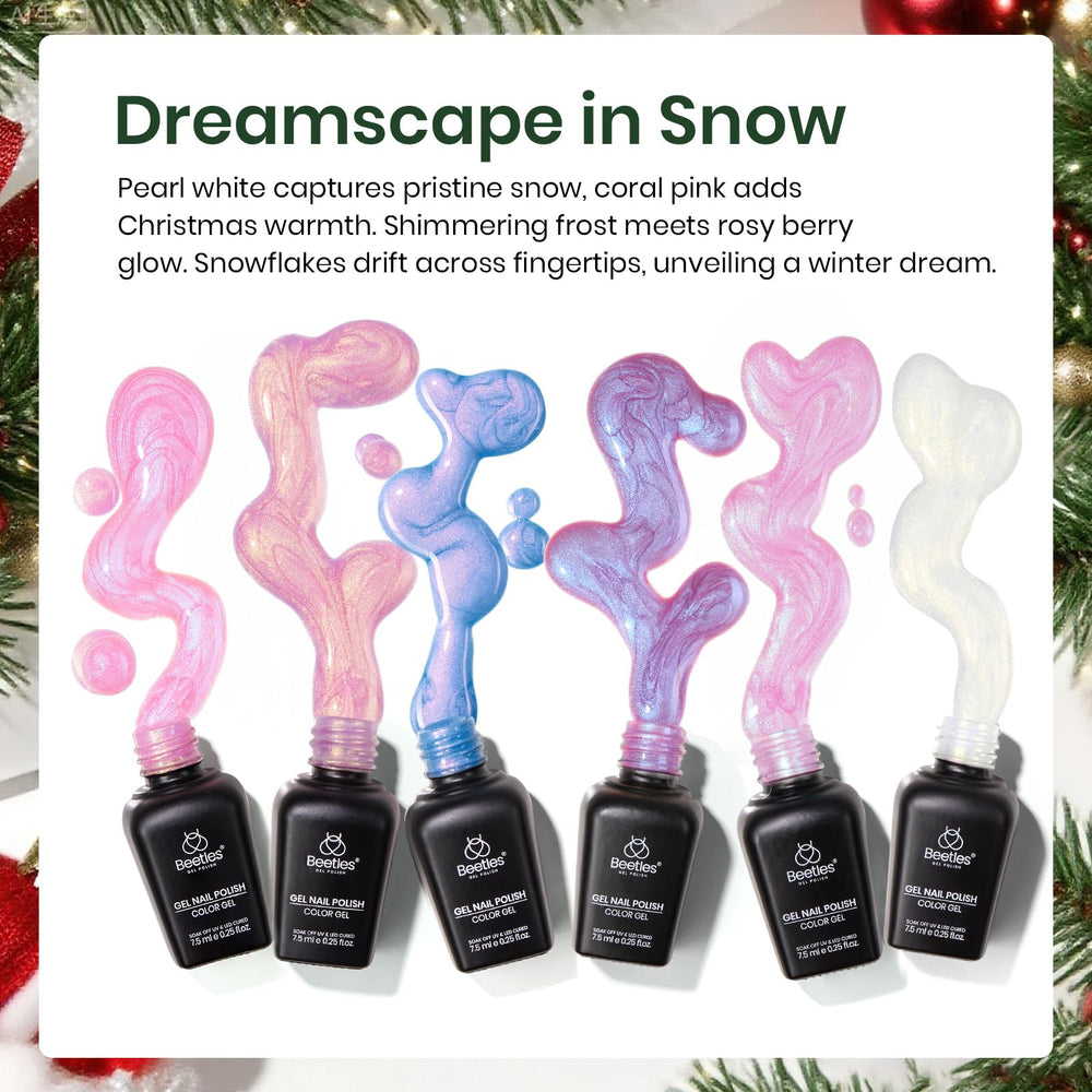 Beetles Pearl Gel Nail Polish Set Christmas gift box ready packaging.