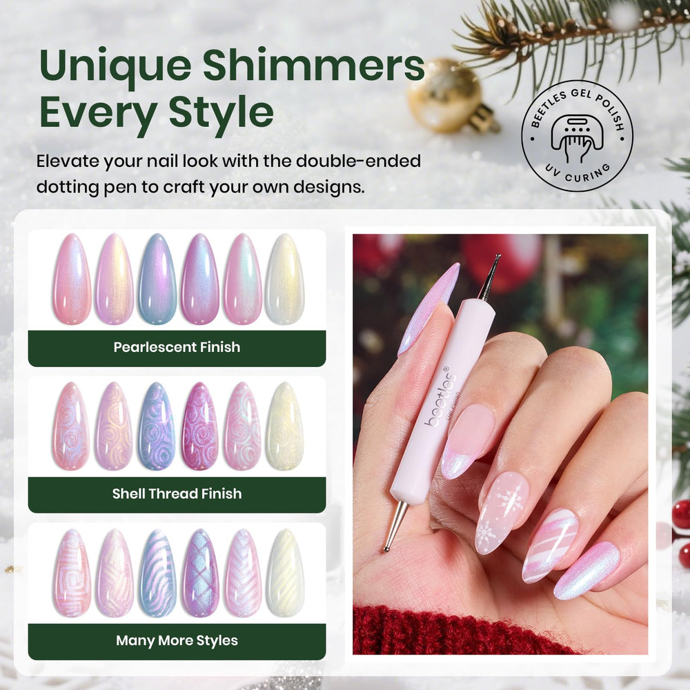 Beetles Pearl Gel Nail Polish Set high-gloss finish for longer wear.