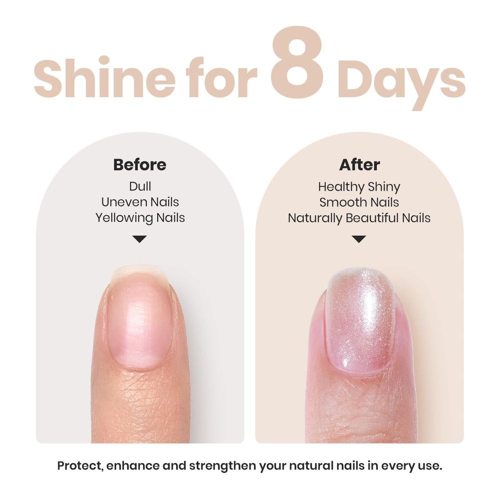 Beetles Pearl Nail Polish nail-care-routine illustrates concealment plus strengthening for thin nails.