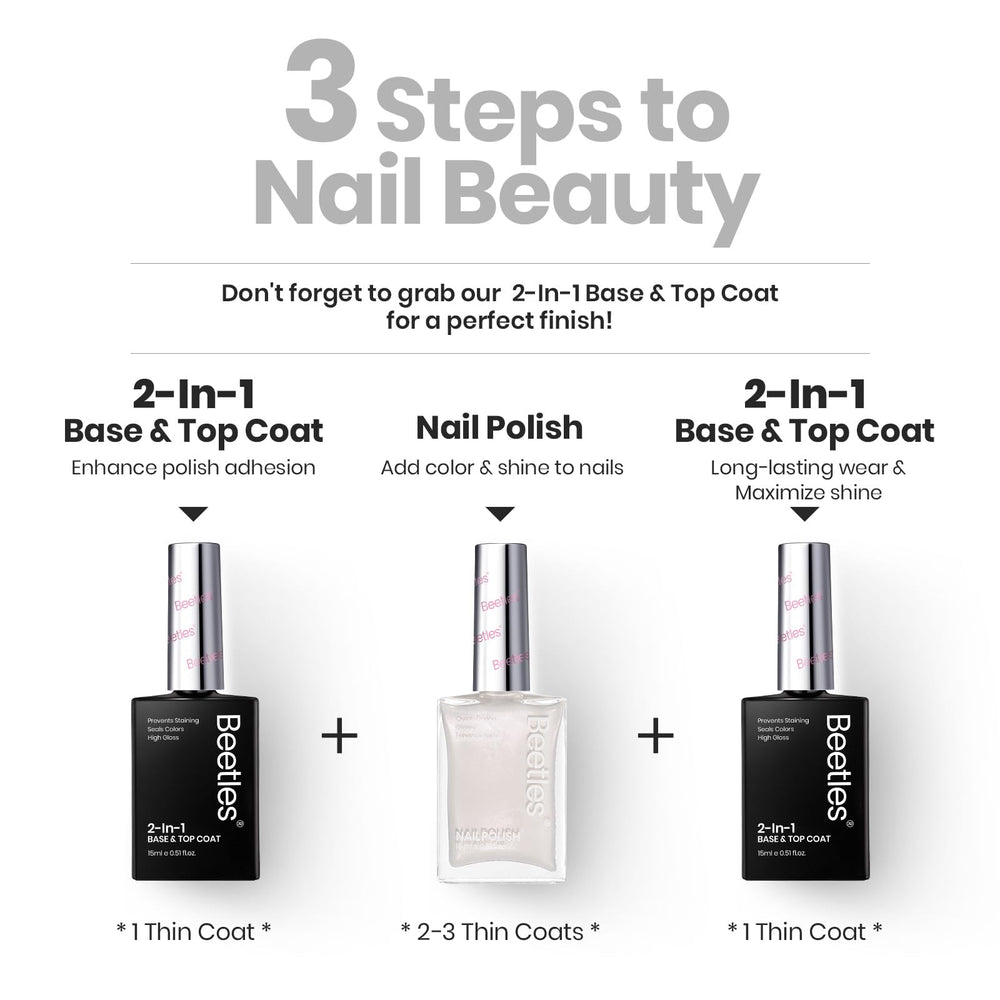 Beetles Pearl Nail Polish on-nail-art demonstrates-ready-to-wear gold glitter suitable for Christmas looks.