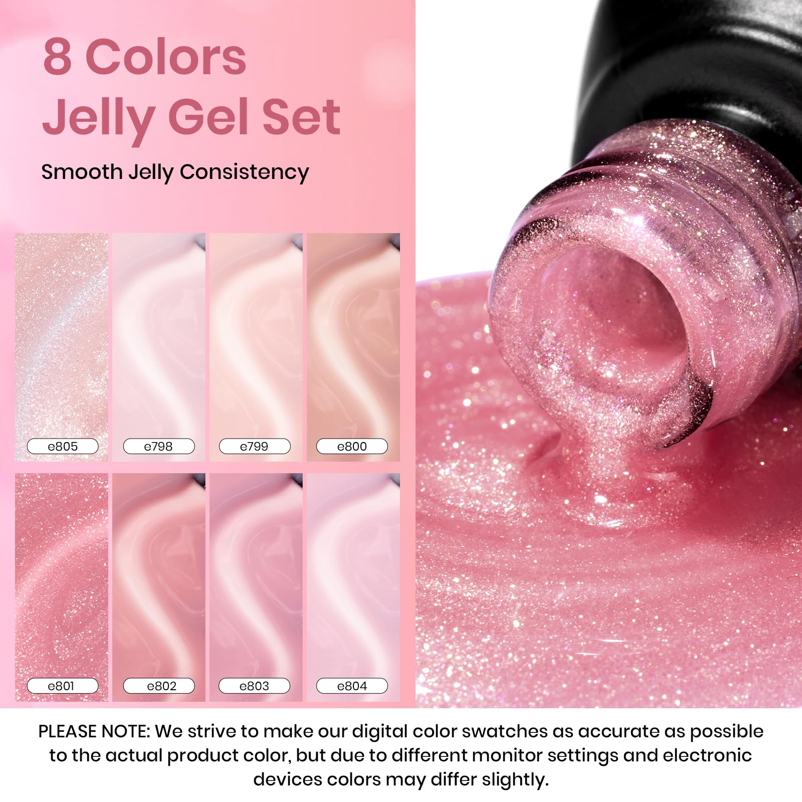 Beetles Pink Gel Polish application-demo shows home manicure