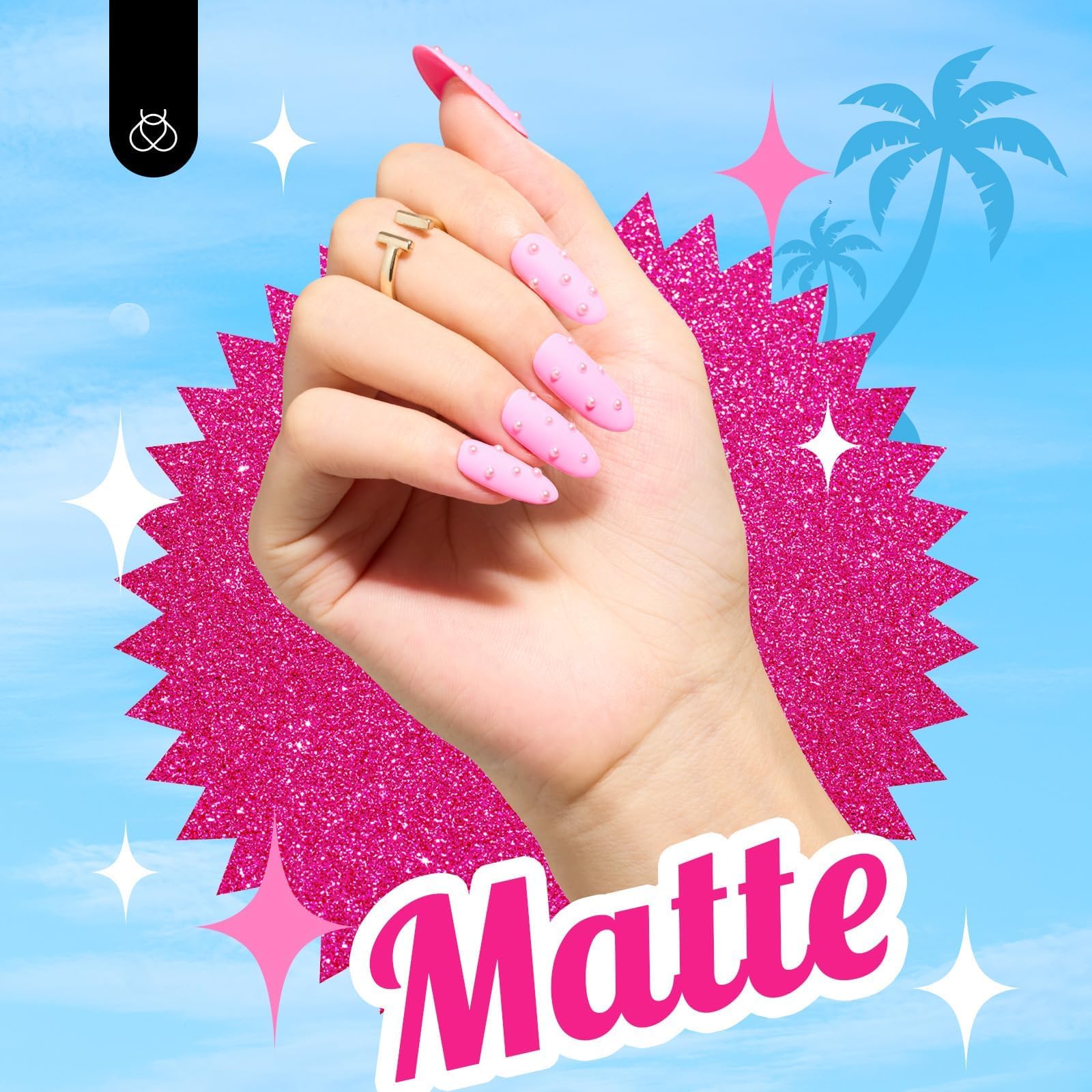 Beetles pink gel polish application process highlighting even coverage.