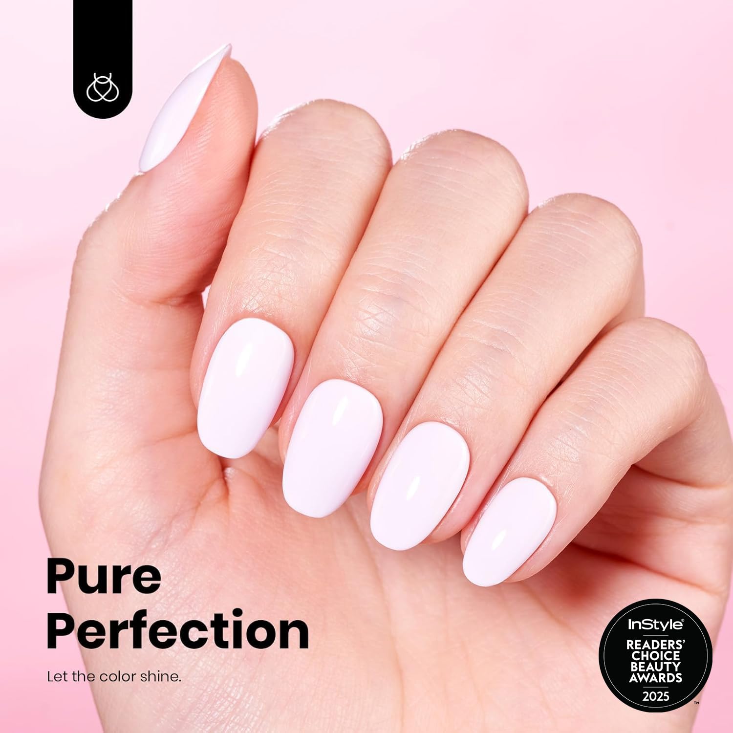 Beetles Pink Gel Nail Polish cap closeup captures accurate shade