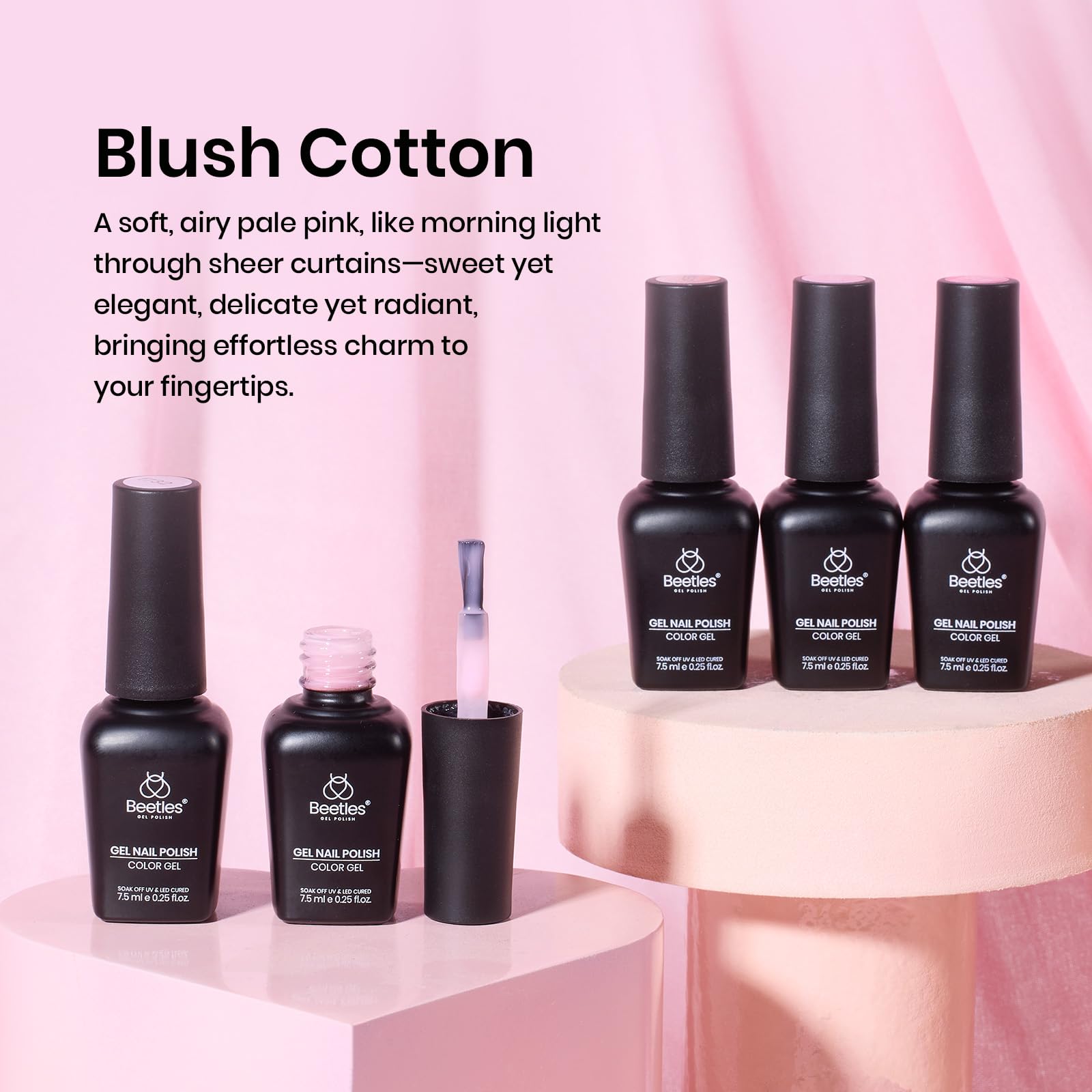 Beetles Pink Gel Nail Polish Set in gift-ready packaging for nail lovers