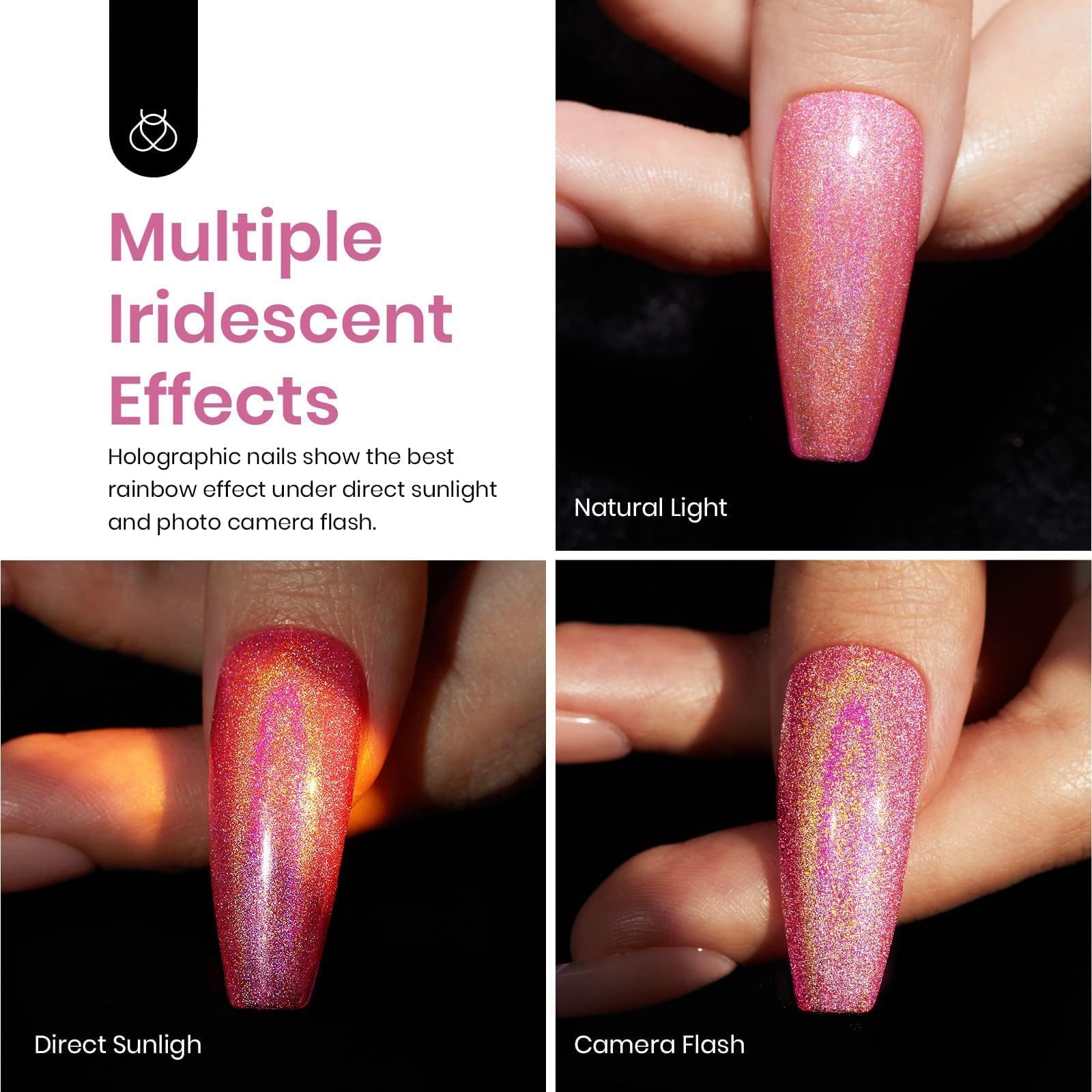 Beetles Pink Glitter Gel Polish brush application highlighting smooth, quick-dry formula.