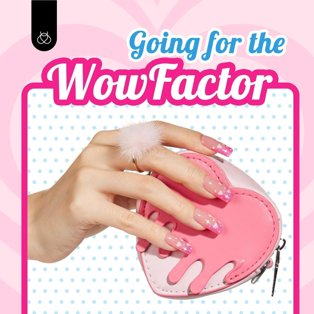 Beetles Pink Glitter Gel Polish under lighting captures diamond-like reflective effect.