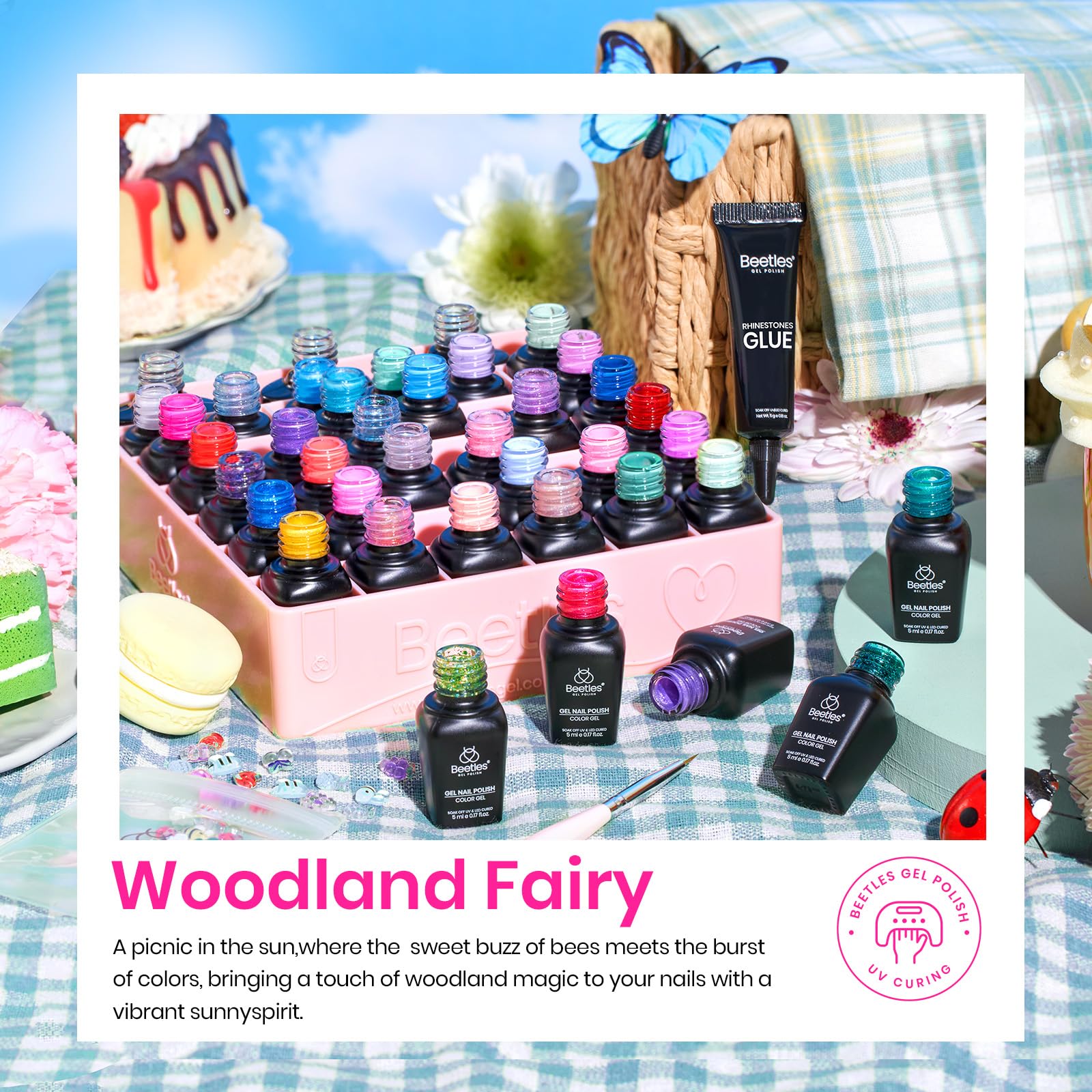 Beetles gel nail polish bottles reveal shimmering finishes for durable, glossy nails