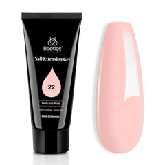 Beetles Poly Extension Gel 60g bottle shows natural pink shade