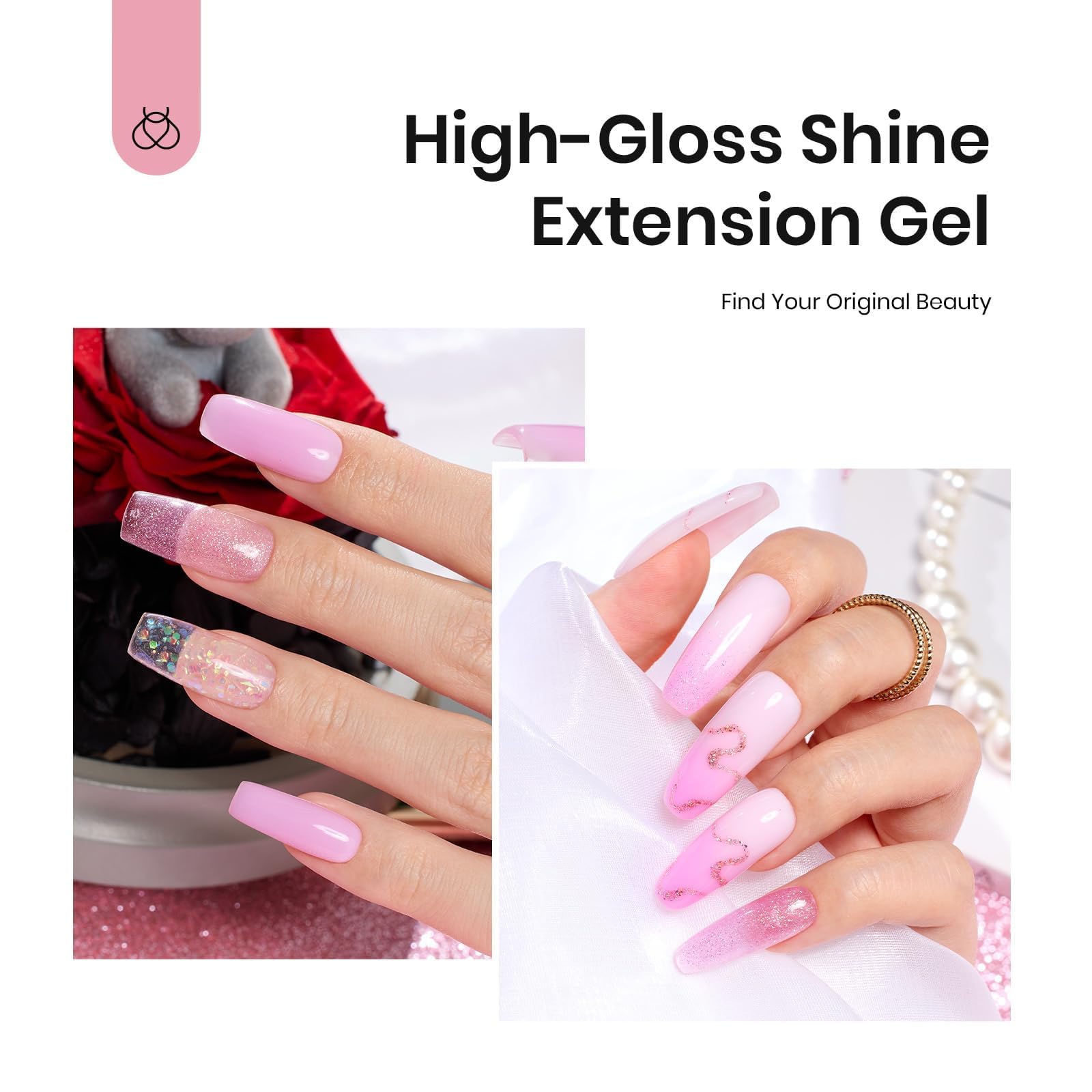 Beetles Poly Extension Nail Gel Kit home use for at-home manicure convenience