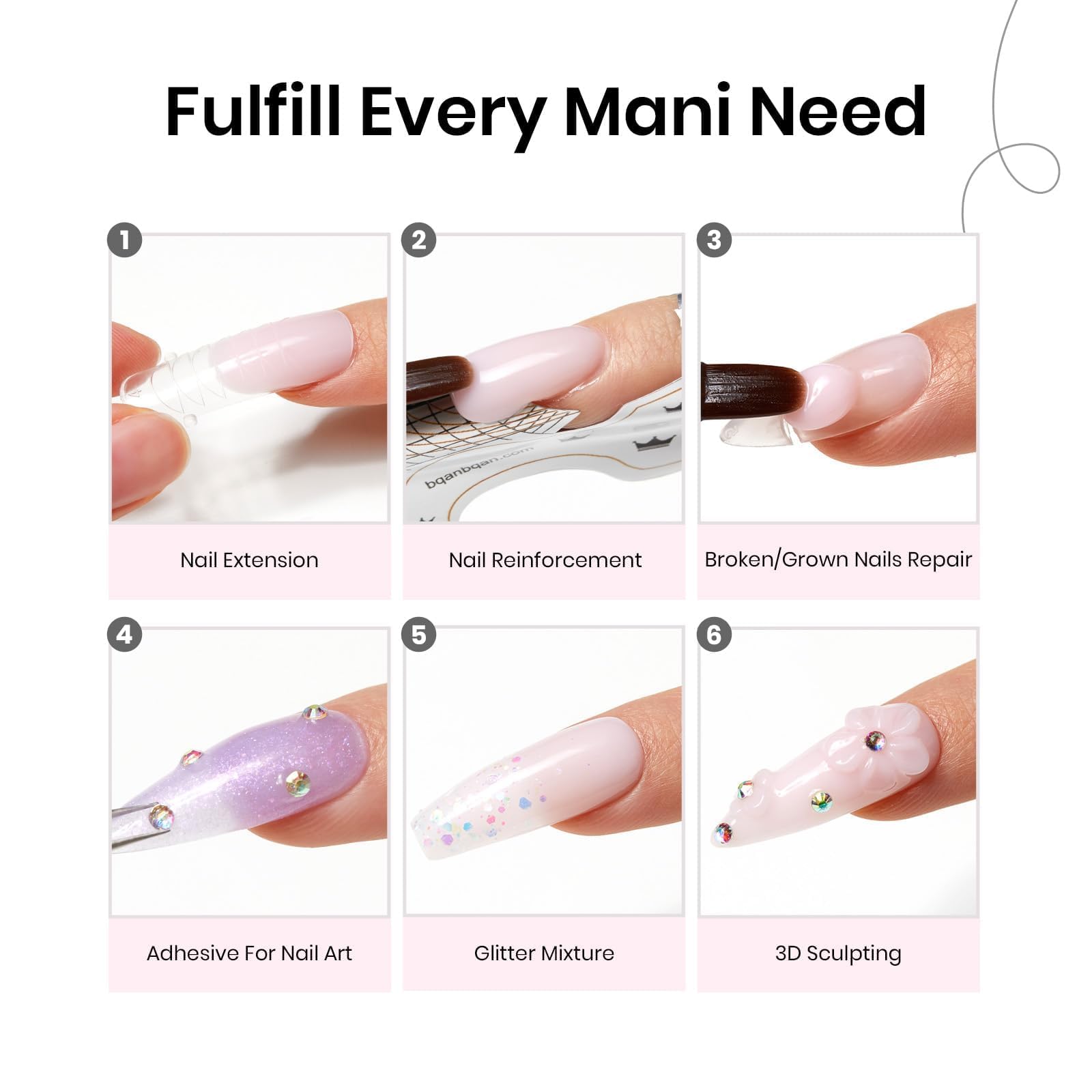 Beetles Poly Extension Gel Kit Valentine's Day gift-ready nail art possibilities