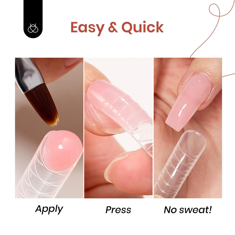 Beetles Poly Nail Extension Kit four-color set for customizable home nails