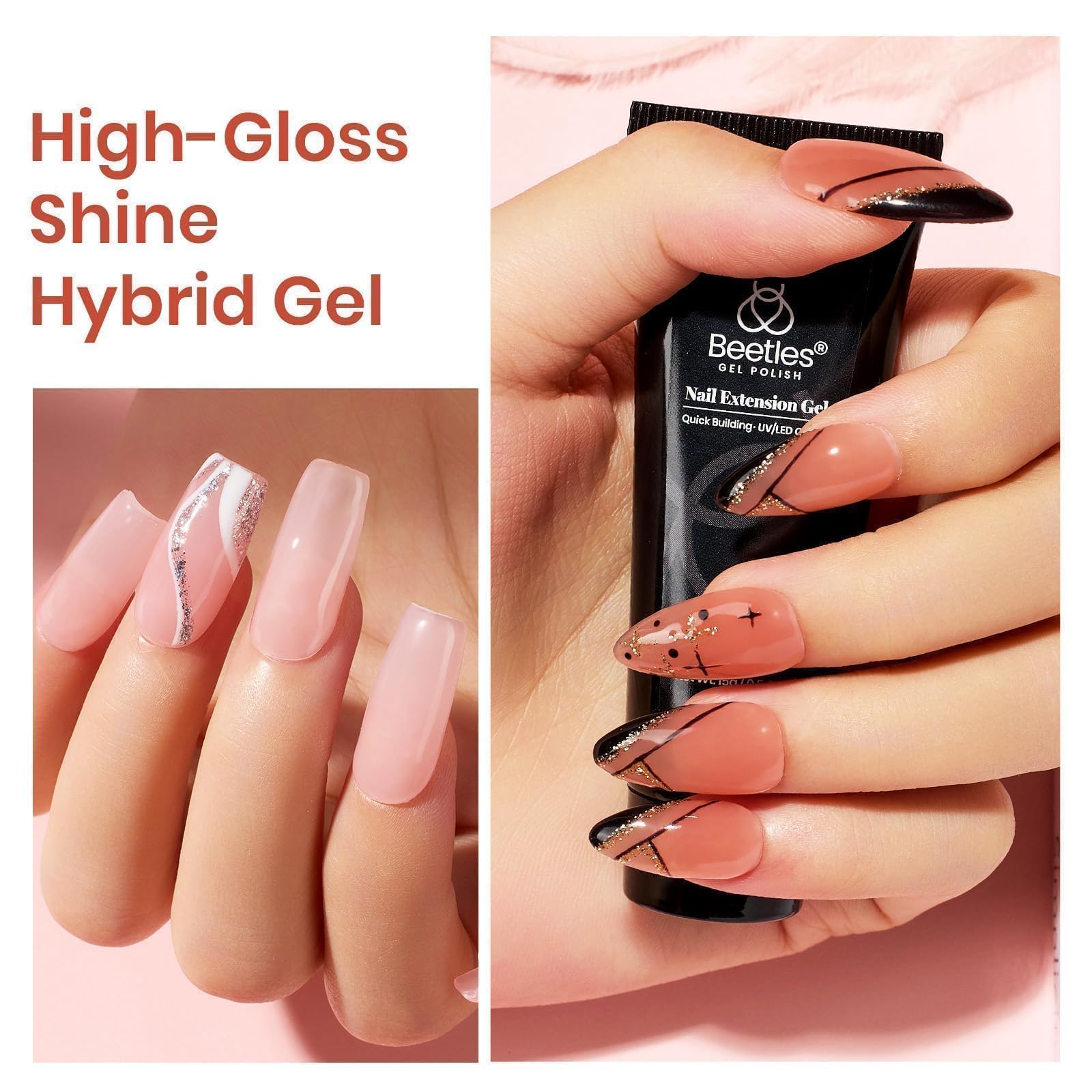 Beetles gel kit portable case for home or travel manicures
