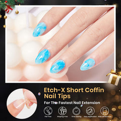 Beetles pre-shape short almond tips 12 sizes quick fit