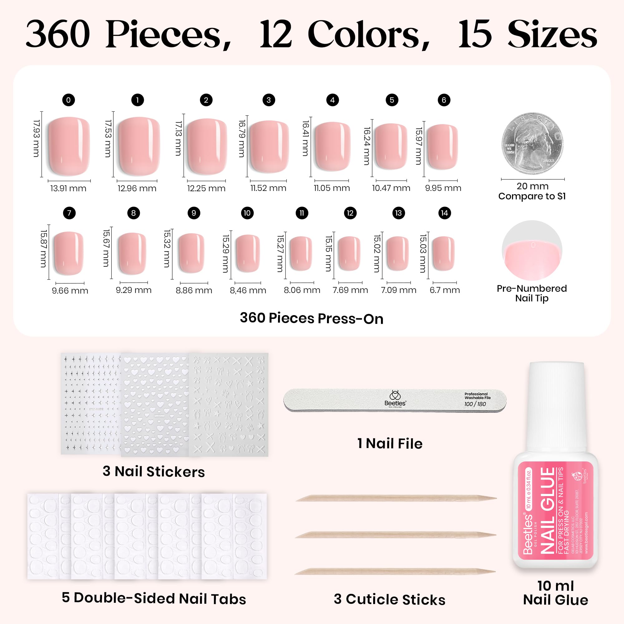 Beetles press on nails caramel drift adhesive glue bottle demonstrates quick-dry bonding for easy wear