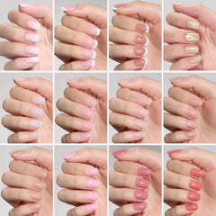 Beetles press on nails caramel drift glossy nails demonstrate quick-at-home manicure option