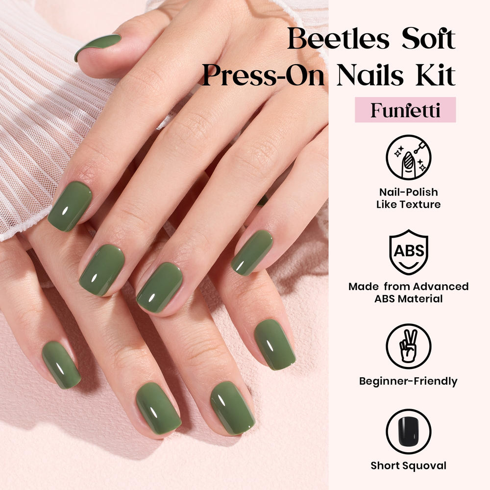 Beetles Press On Nails Kit 24-color selection for versatile daily looks.