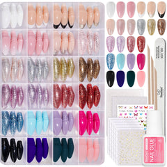 Beetles Press On Nails Kit 720Pcs unboxing shows versatile colors and included tools for fast at-home manicures.