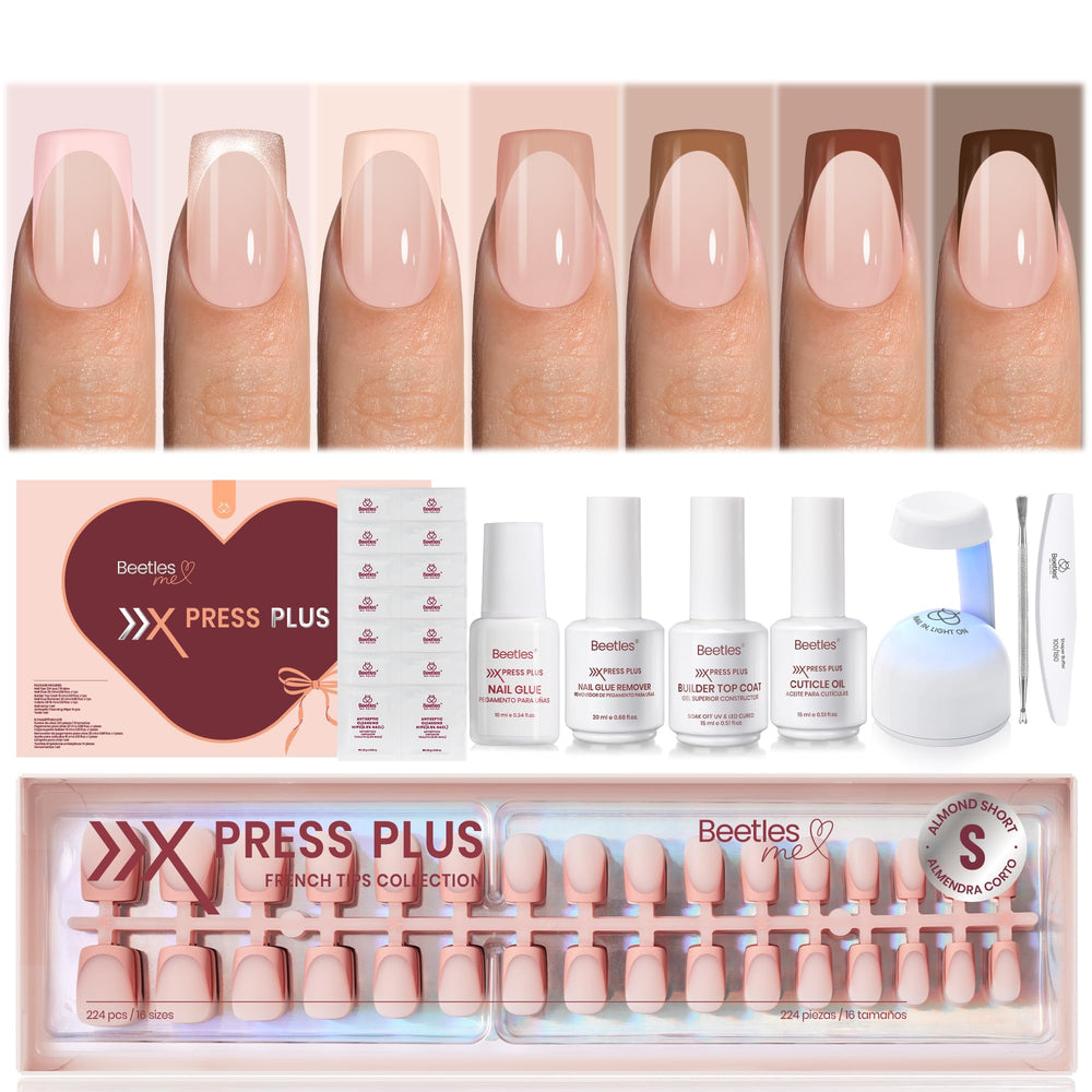 Beetles press-on nails kit Mocca Mousse French for at-home manicure