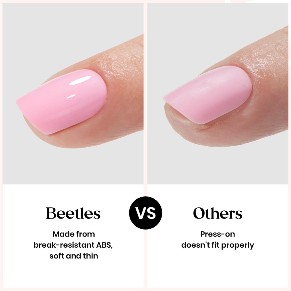 Beetles Press On Nails Kit stickers and tabs for easy wear and removal.