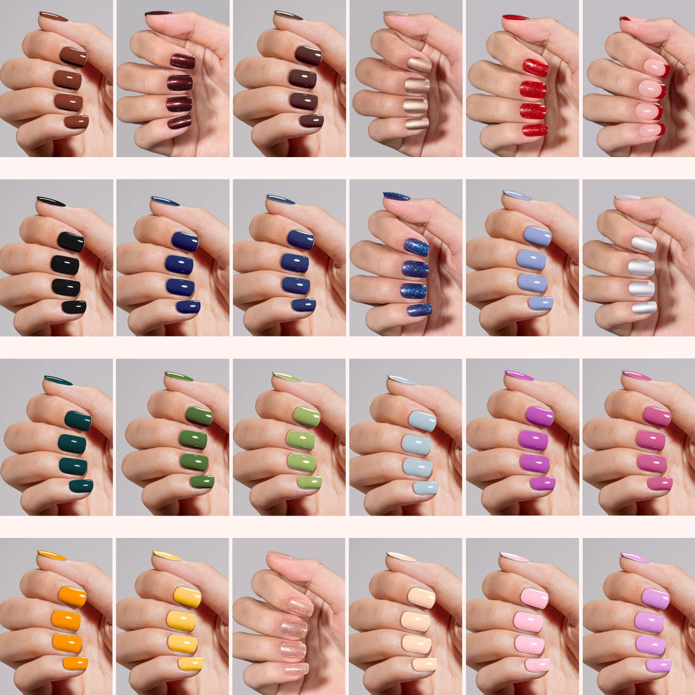 Beetles Press On Nails Kit short square nails for natural, everyday wear.