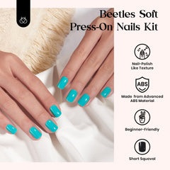 Beetles press-on short square nails highlight natural fit and comfortable everyday wear.