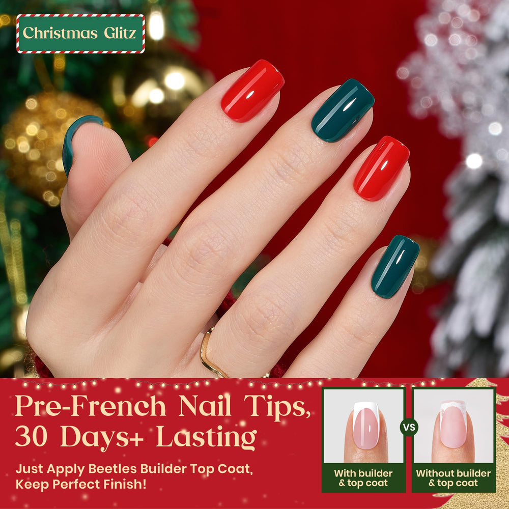 Beetles X Press Plus nails kit nail-styles showcase seven Christmas designs for DIY glam.
