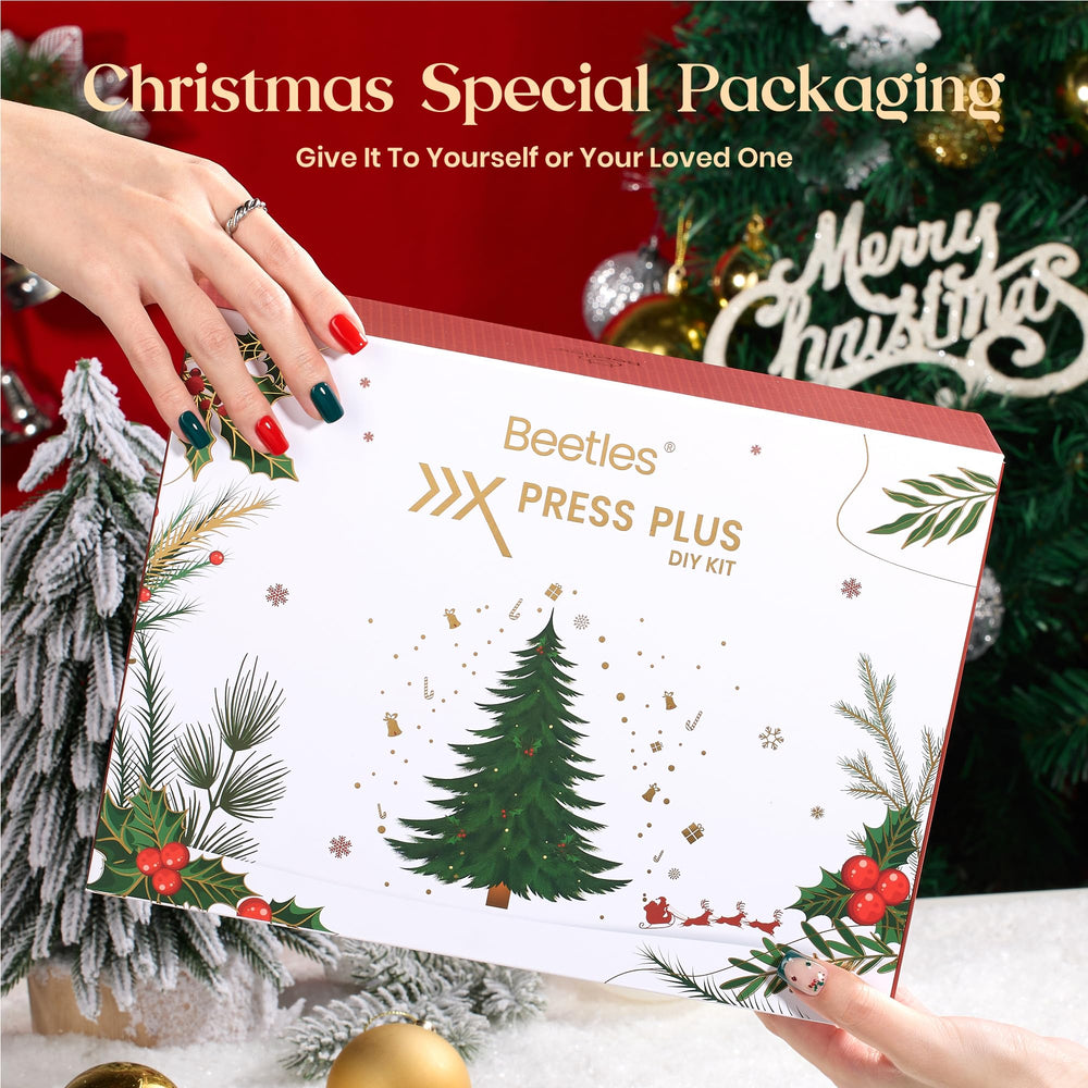 Beetles X Press Plus rhinestone glue adds subtle festive sparkle imagery.