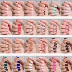 Beetles Prism Pop short square nails designed for natural, everyday wear