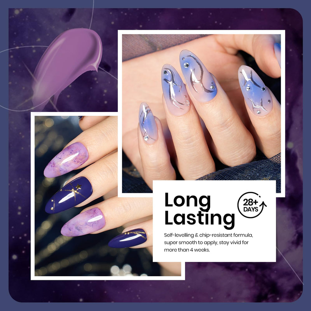 Beetles Purple Gel Polish Set showcases bold winter-ready hues for DIY manicures.