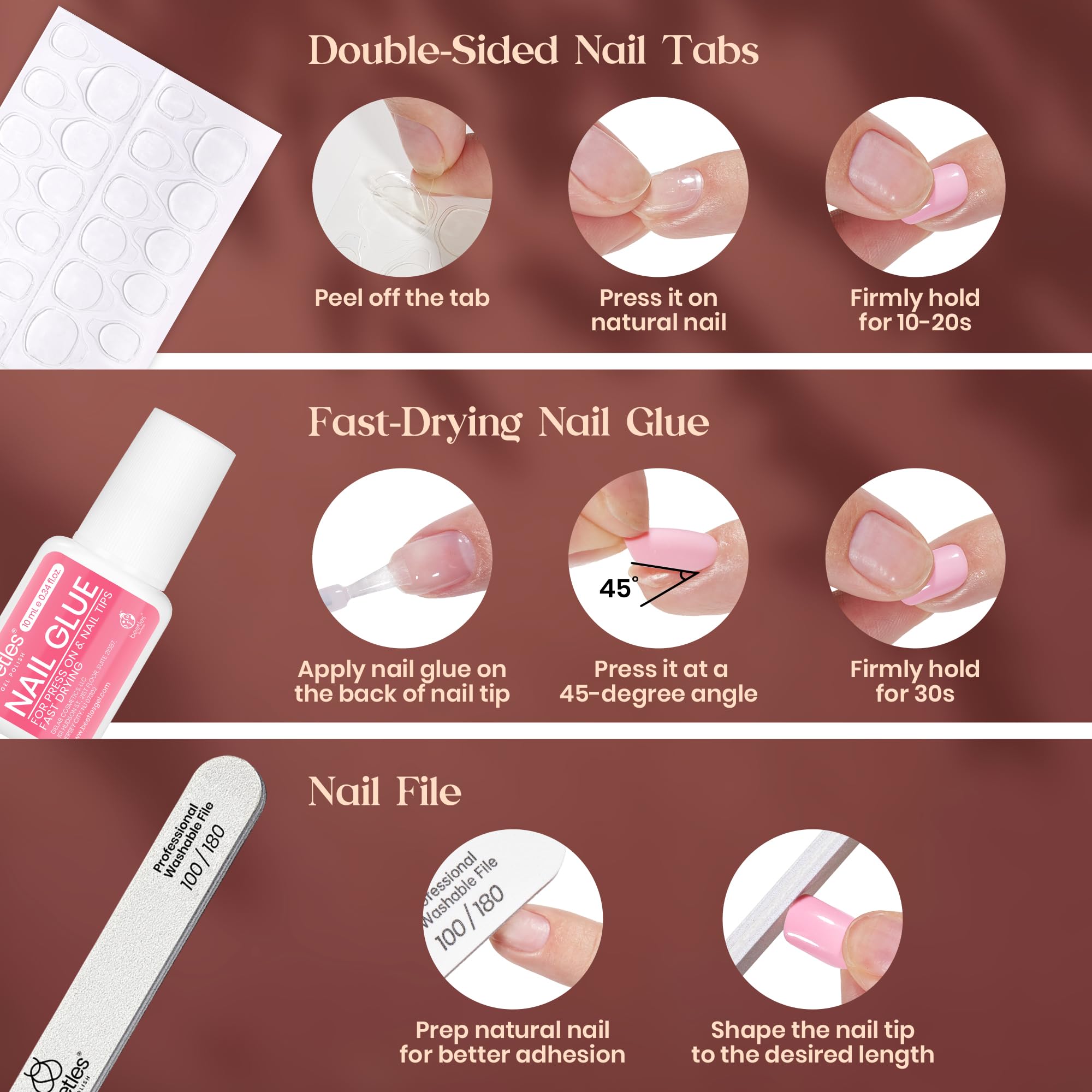 Beetles quick-dry adhesive usage demo and results.