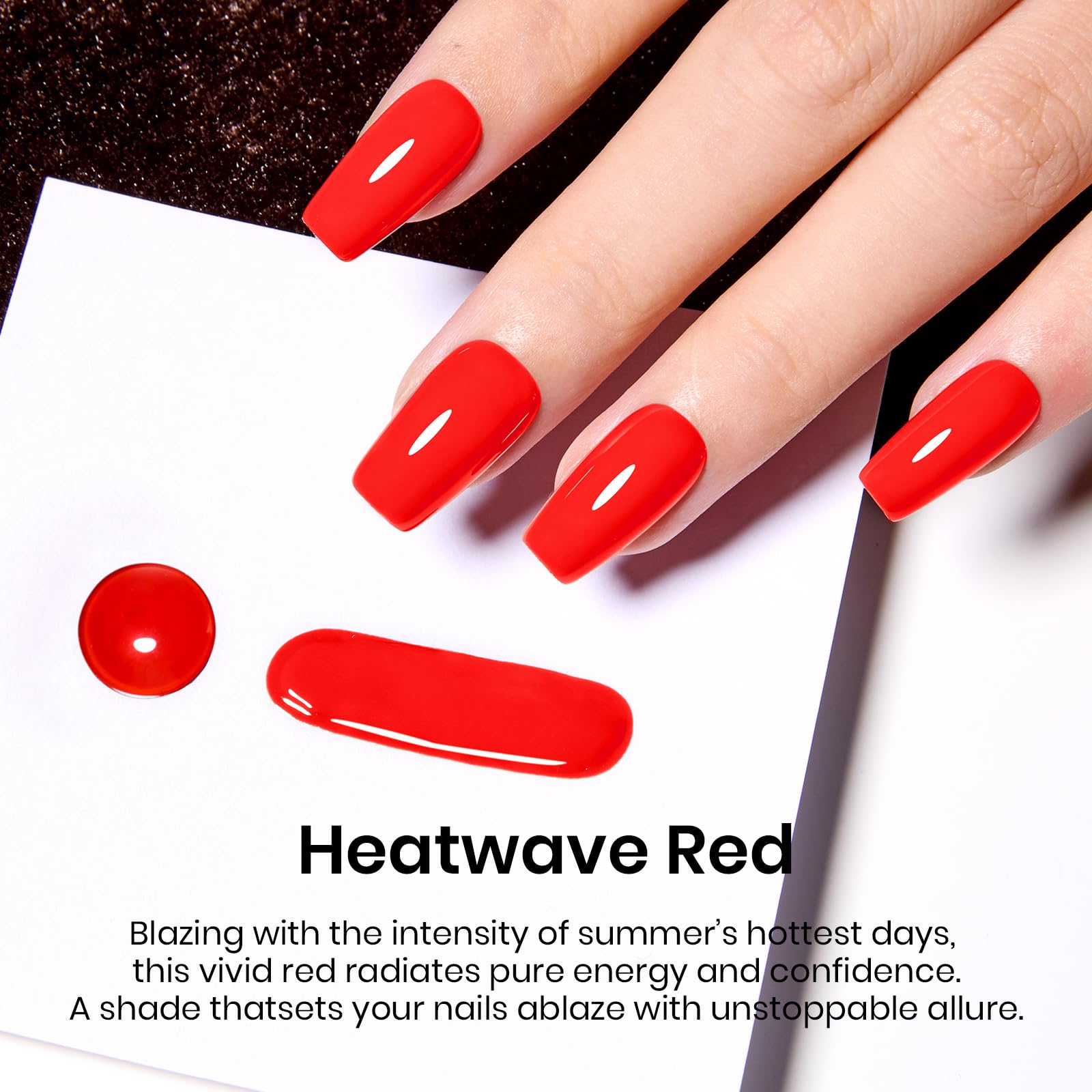 Beetles Red Gel Nail Polish bottle cap closeup—precise control for smooth application
