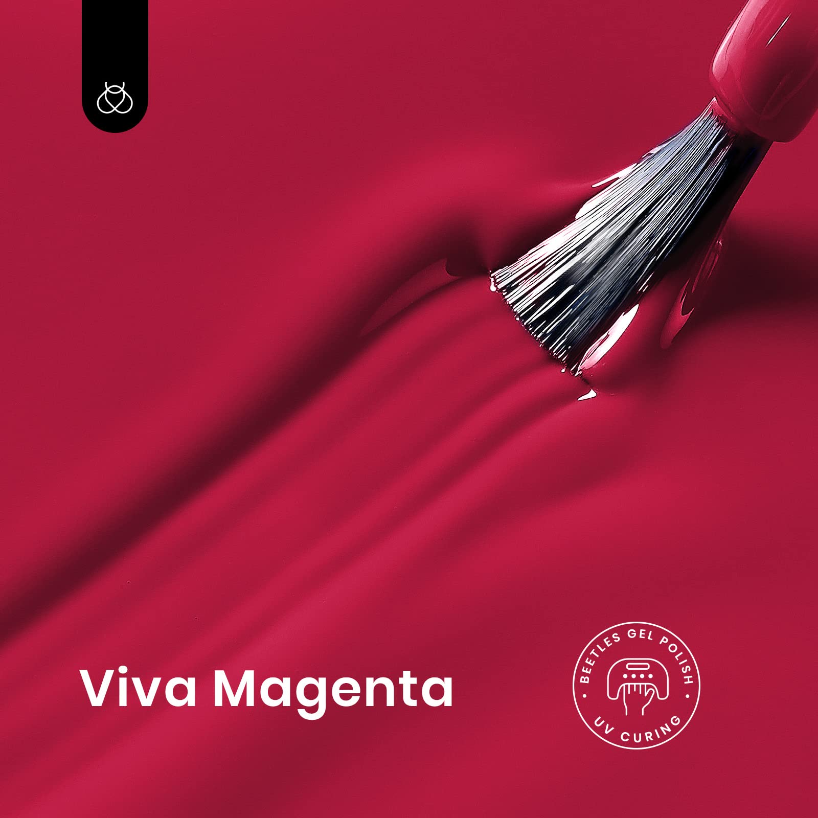 Beetles Red Gel Polish brush application shows smooth even coverage