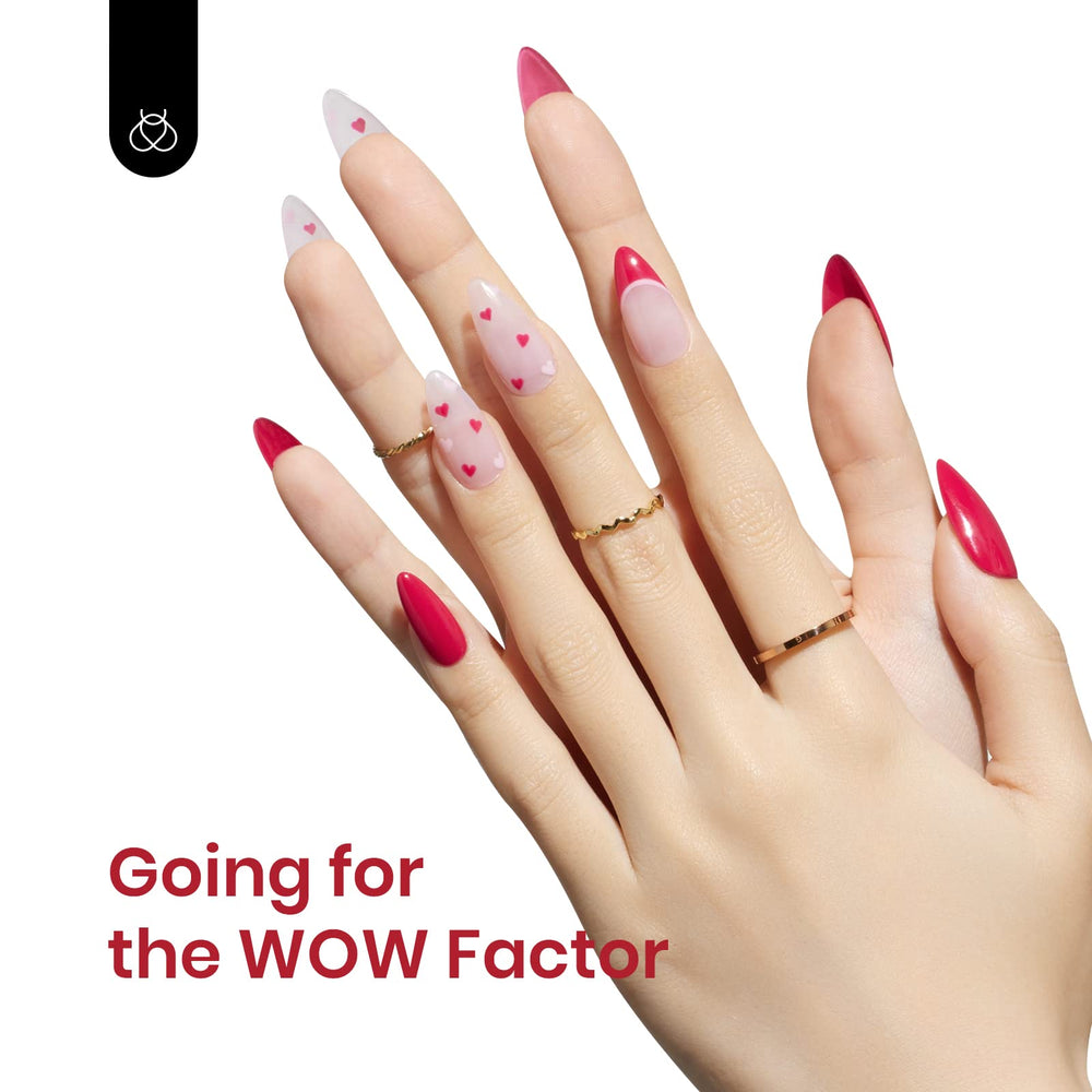 Beetles Red Gel Polish close-up texture reveals glossy gel finish