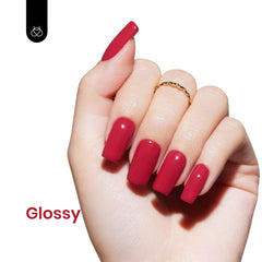Beetles Red Gel Polish color swatches display burgundy red shade