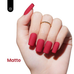 Beetles Red Gel Polish LED cure demonstrates quick lamp-friendly hardening
