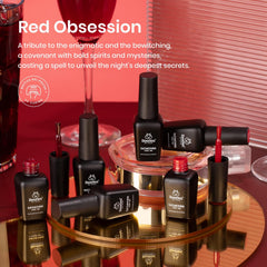 Beetles Shimmer Red bottle highlights a sparkling hue for party-ready nails